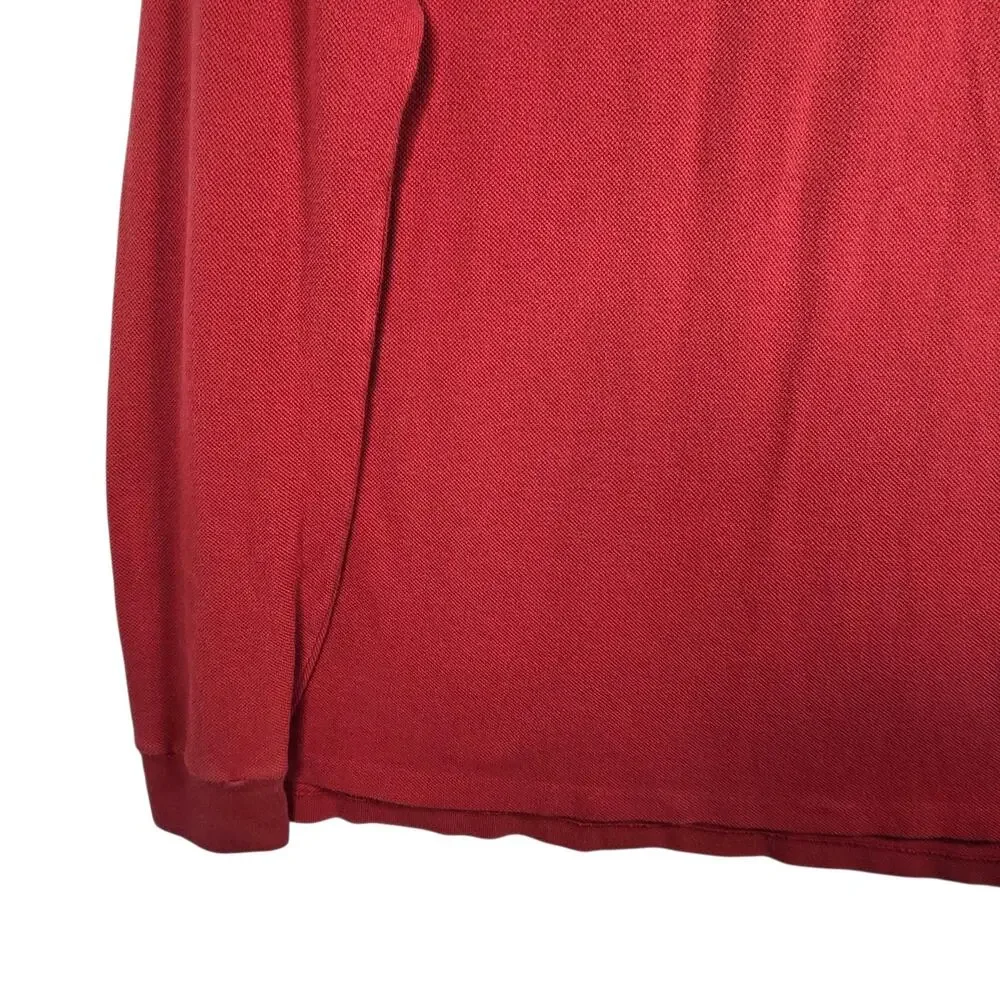 Polo Ralph Lauren Shirt‎ Mens 2XL Salmon Red Snap Pullover Rugby Stripe Classic